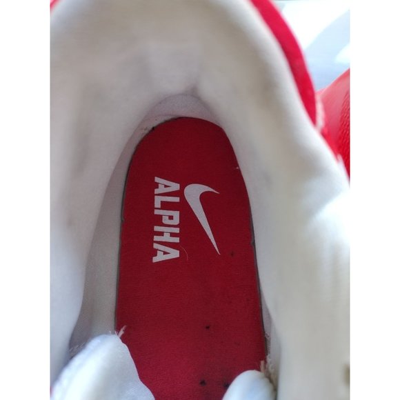 Nike Alpha Menace Pro Mid Black White Red Football Cleats Size 14 - Picture 7 of 8